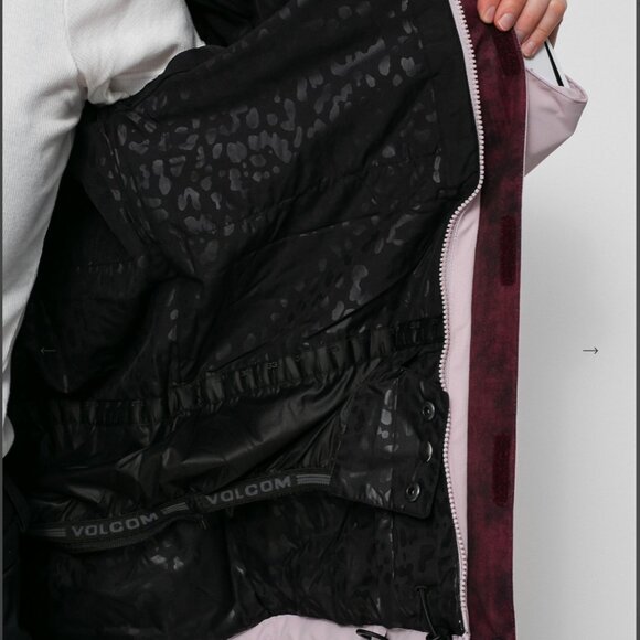 Volcom Burgundy and Pink Snowboard Ski Jacket - Picture 9 of 12